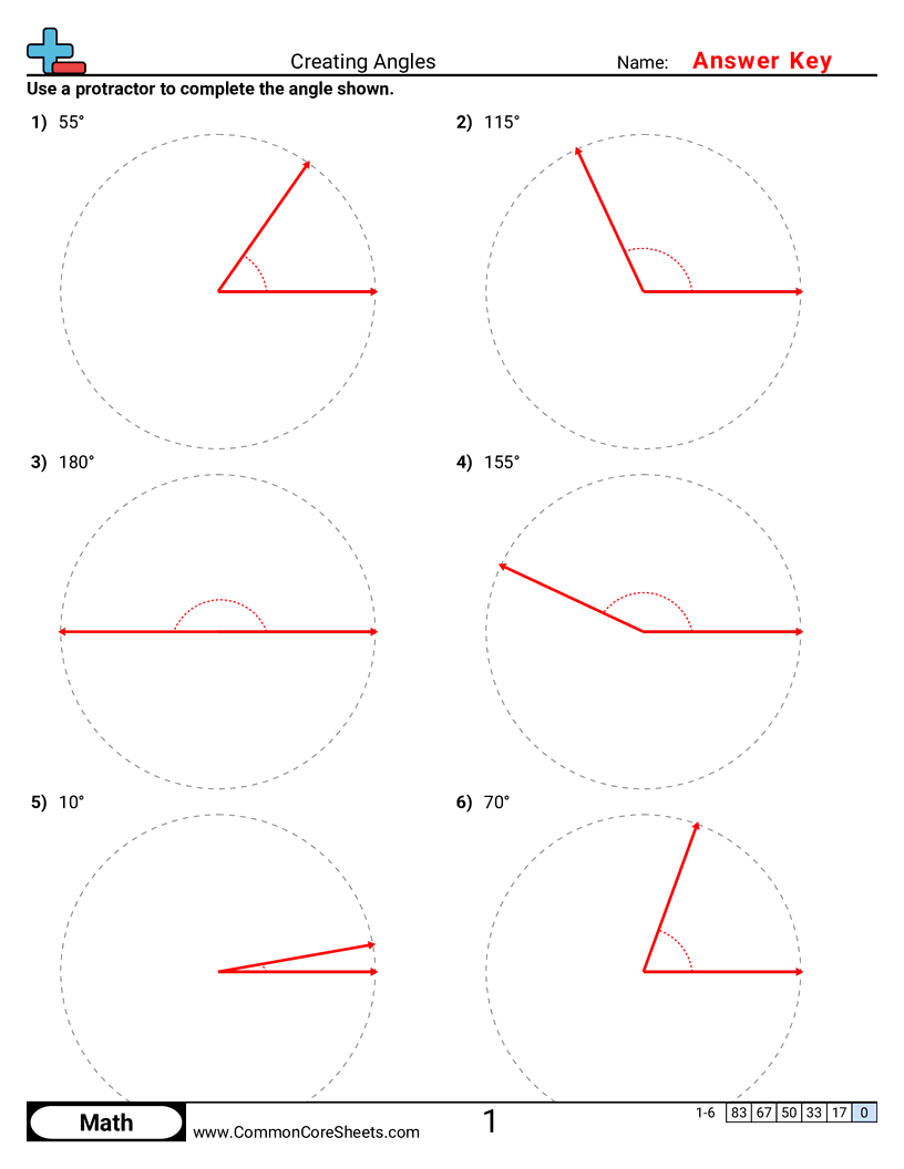 reading angles Worksheets - creating-angles worksheet
