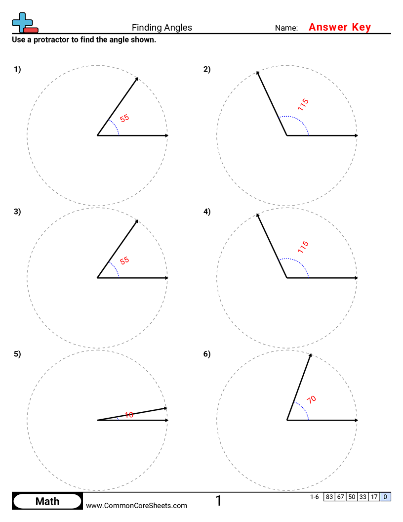 reading angles Worksheets - finding-angle-using-protractor worksheet