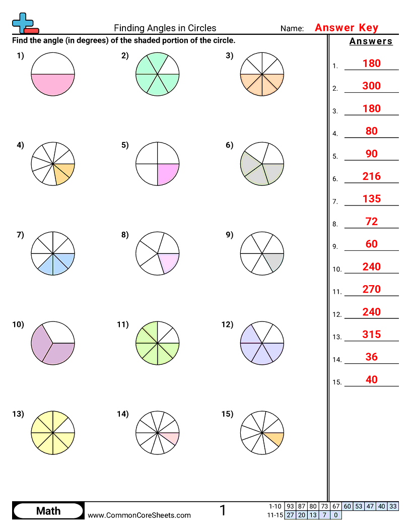 reading angles Worksheets - finding-angles-in-circles worksheet