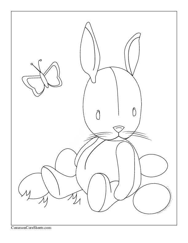 Coloring Sheets - Bunny Doll worksheet