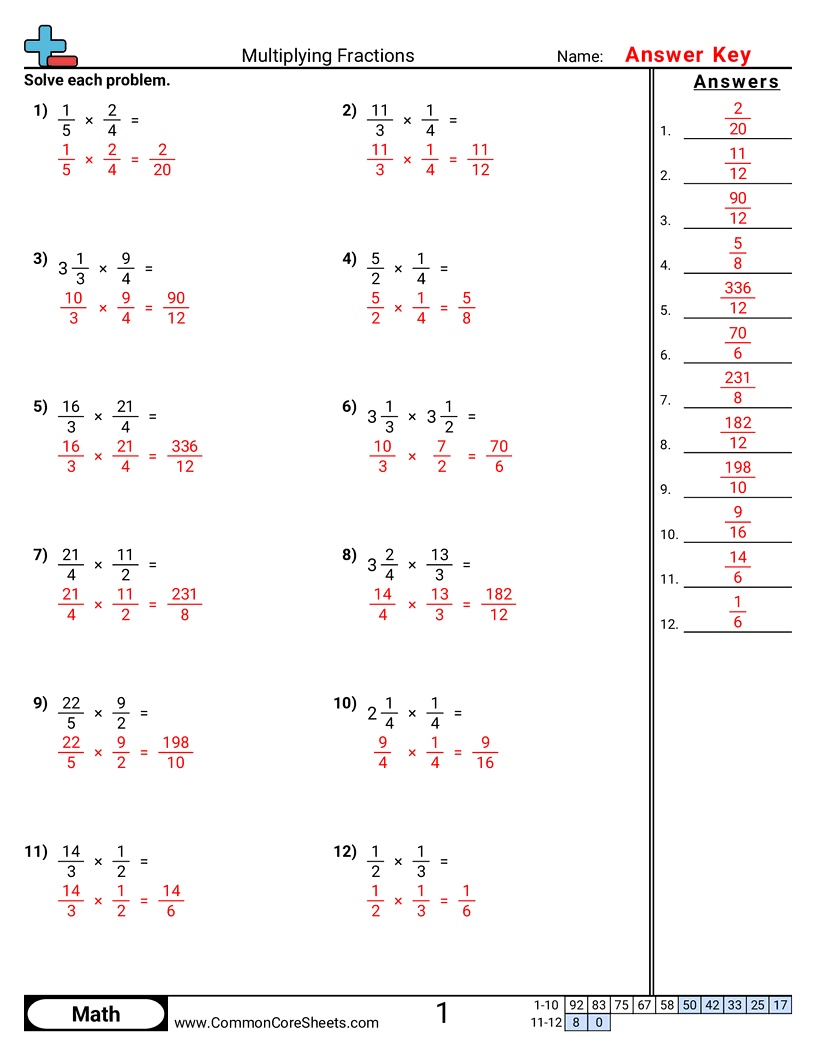 5nf4a Worksheets - multiplying-fractions worksheet