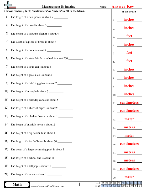  - word-measurement-estimating worksheet