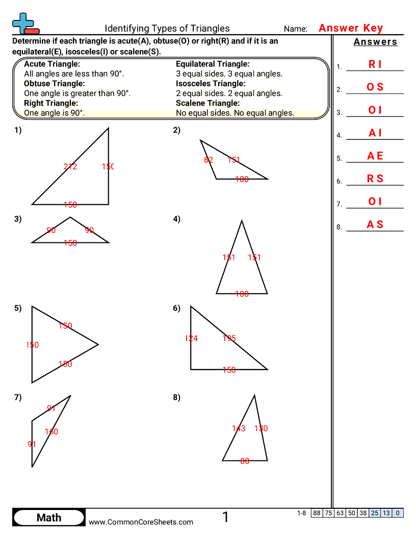 Shapes Worksheets - identifying-types-of-triangles worksheet